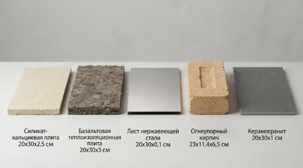 Материалы для защиты стены возле печи