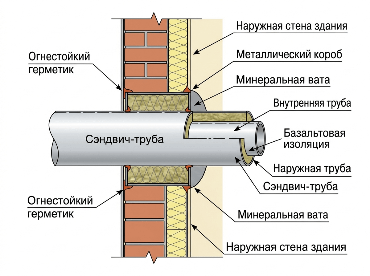 Проход через стену